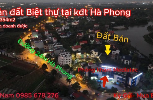 Cần bán biệt thự C5-06 đất khu đô thị Hà Phong, dt 354m2. Giá tốt